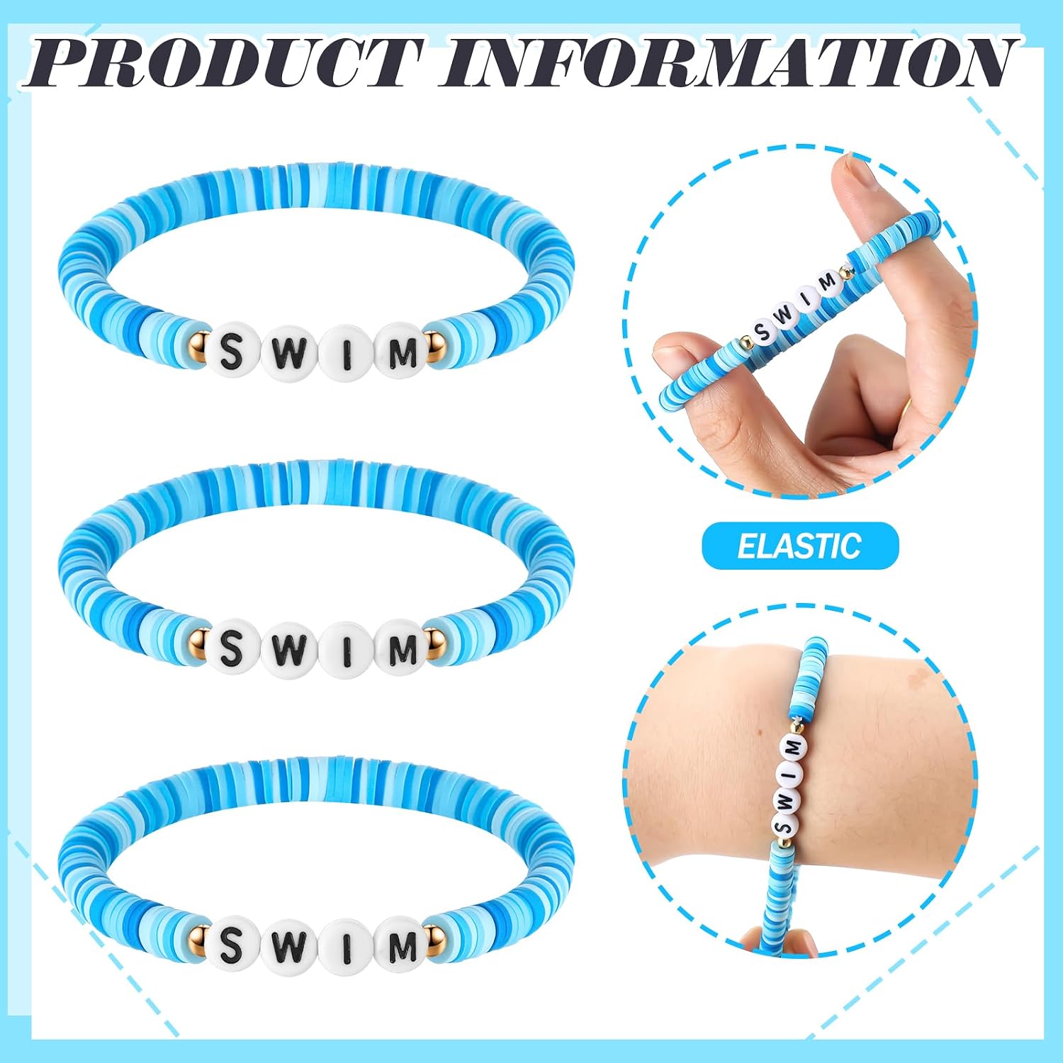 Tondiamo 24 Pcs/ 48 Pcs Swim Bracelet Gift Bulk image 3