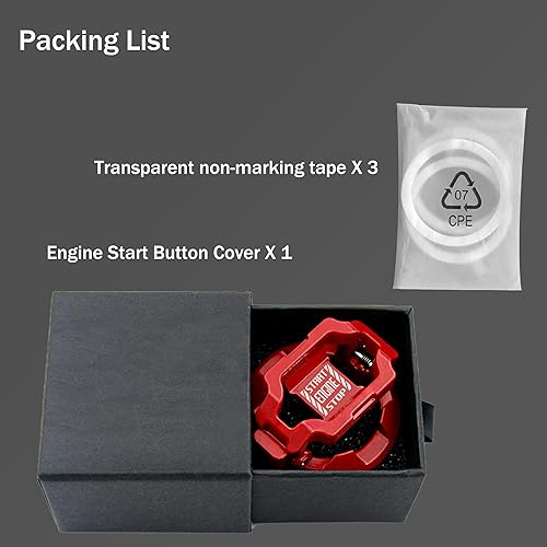 Miniatura 20 de Cubierta para botón de arranque a presión del motor del automóvil, cubierta para botón de arranque, cubierta de botón de encendido, protector