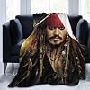 Johnny Depp Blanket Bedding Fleece Blanket Soft Throw Blankets Lightweight Anti-Static Blanket - 3 Sizes