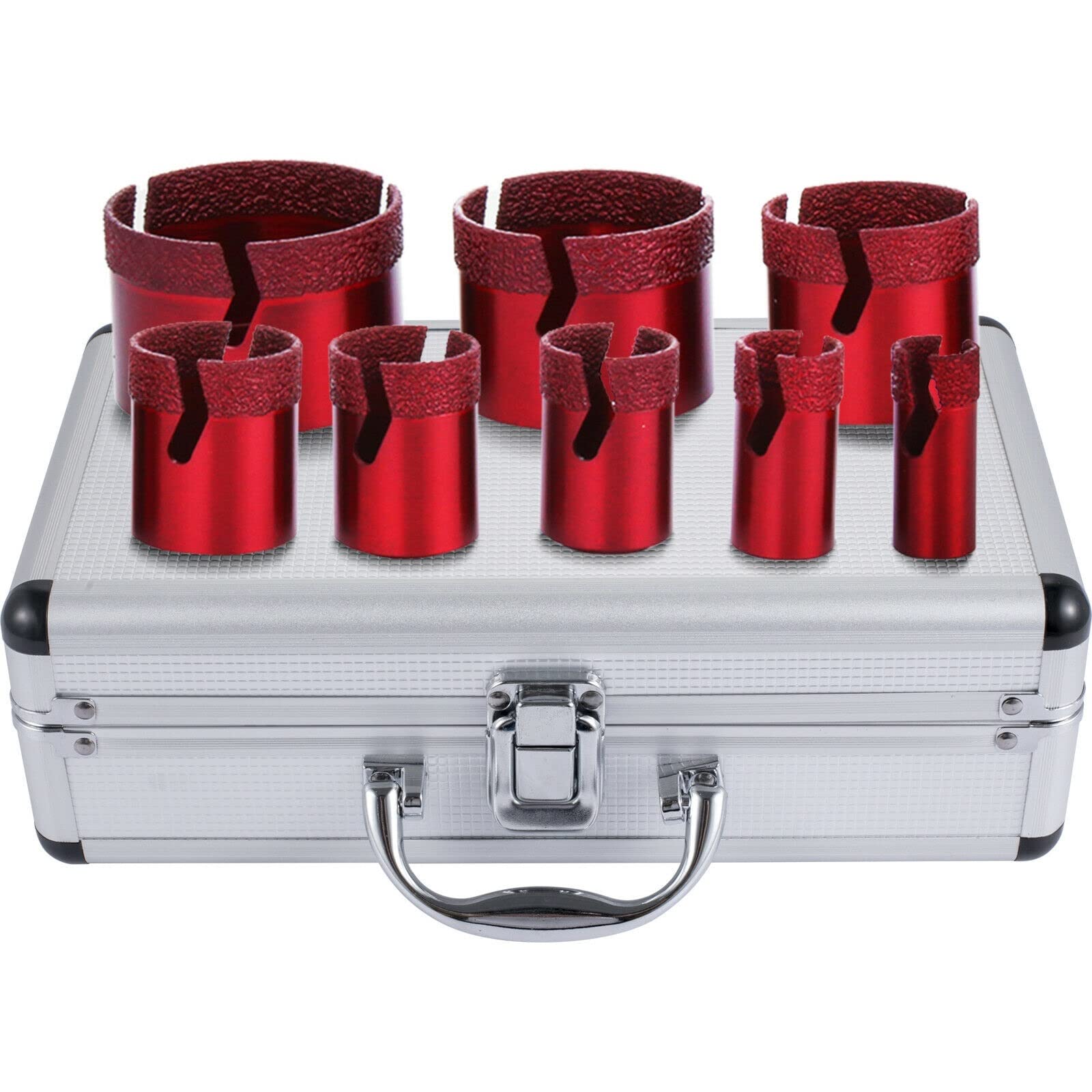 Rsgxlfqzvak Without Saw Blade Diamond Hole Saw Set 8/10Pcs M14 Thread Ceramic Tile Hole Saw Drill Bits W/Case For Drilling On Granite Marble Porcelain(Without Saw Blade)