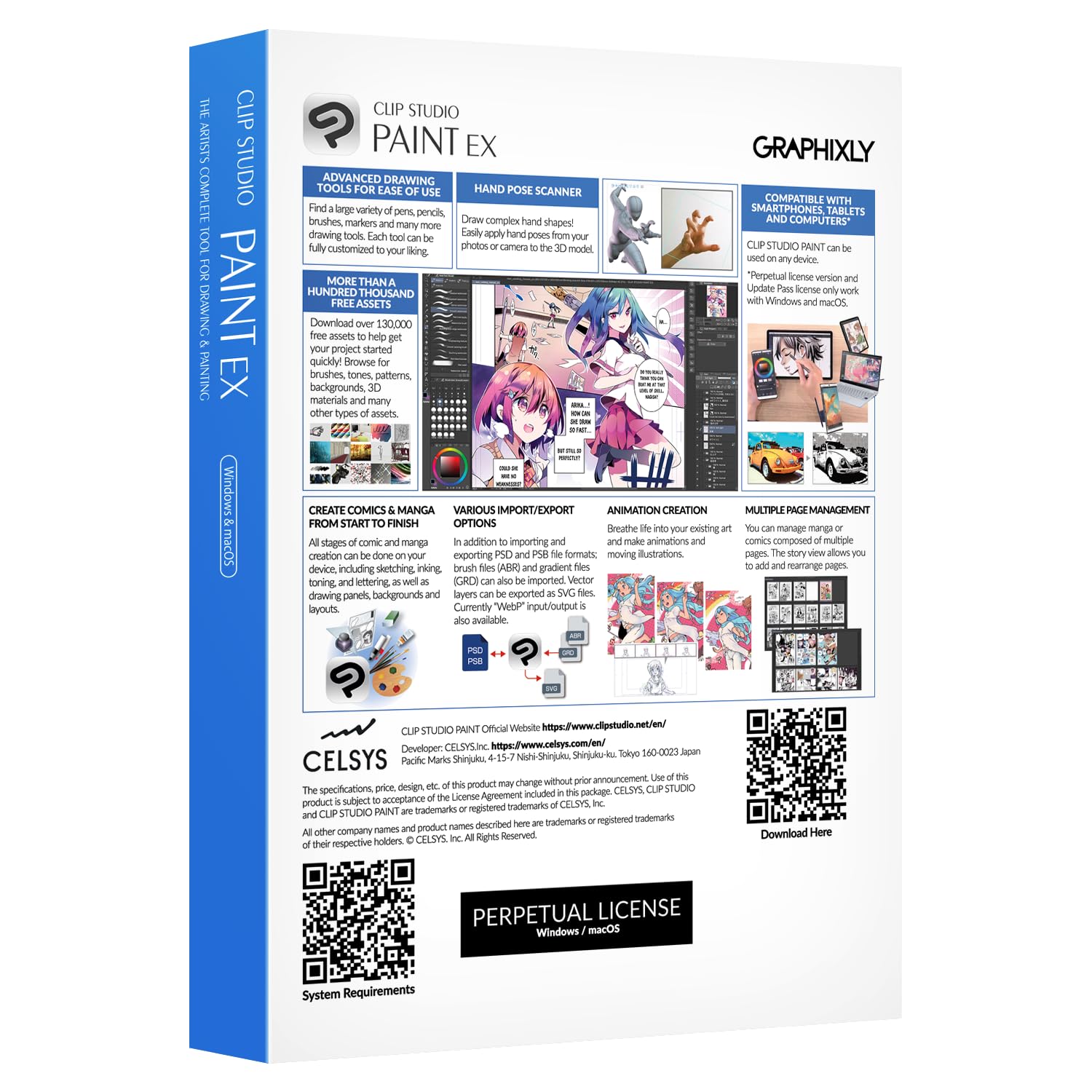CLIP STUDIO PAINT EX - Versione 4 | Perpetual License | per Windows e macOS