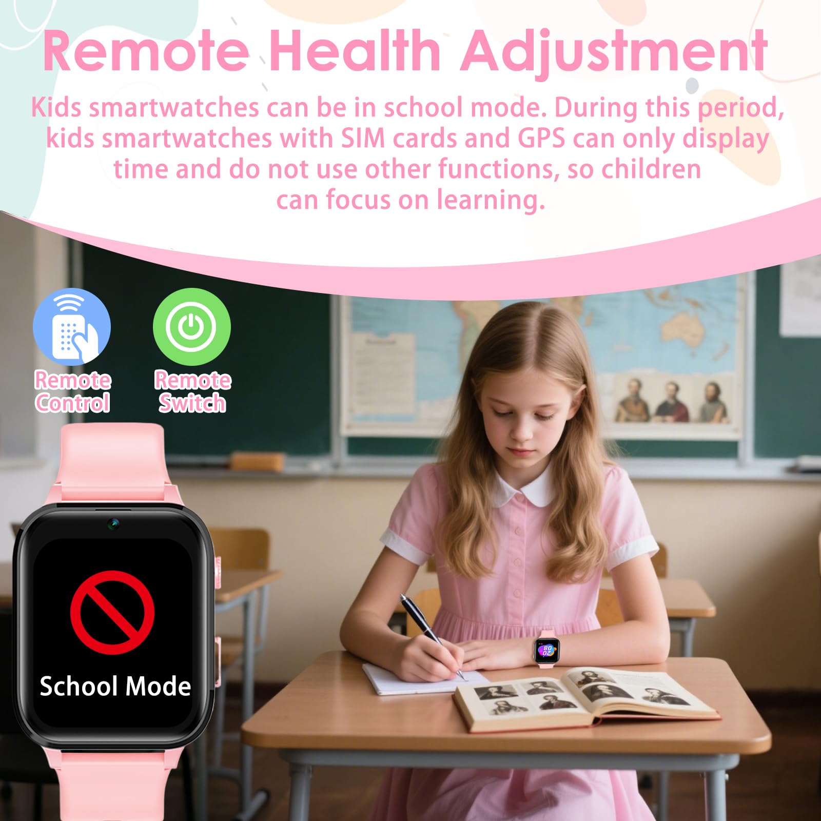 W40 - smartwatch kinderen - gps horloge kind - kinderhorloge bellen - gps tracker kinderhorloge - kinderhorloge met gps - kinderhorloge