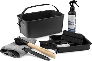 Husqvarna Kit de nettoyage et d'entretien Automower - Kit d'entretien complet avec brosses, tournevis, tampon abrasif, chiffon et spray d'entretien en plastique pour robot tondeuse
