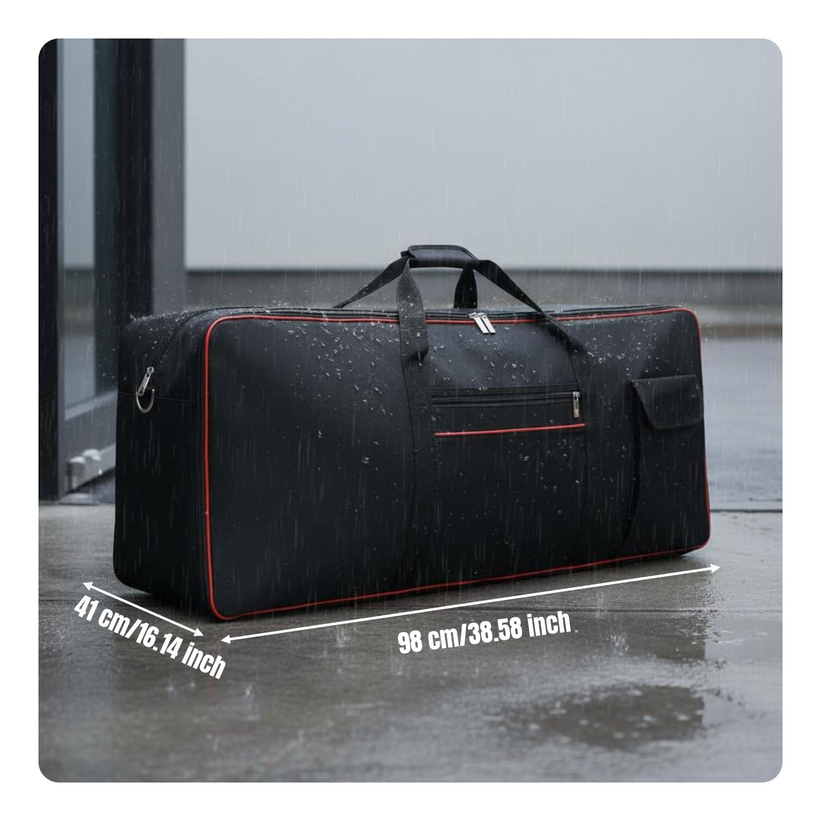 harayaa Electronic Piano Custodia Protettiva Tastiera Digitale Borsa Zaino Trasporto Astuccio Imbottito in Oxford Resistente All’acqua con Manici E Spallacci, 61 Tasti M