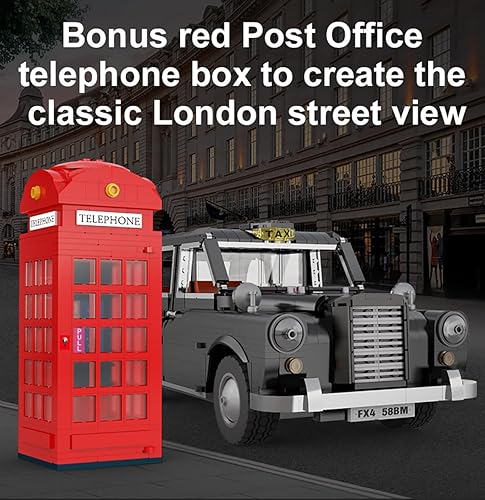 Miniatura 6 de dOMOb LEVC London Taxi Black Cab Kit de construcción de coche  Juguetes de ladrillos para niños y adultos mayores de 14 años  Juego de construcción