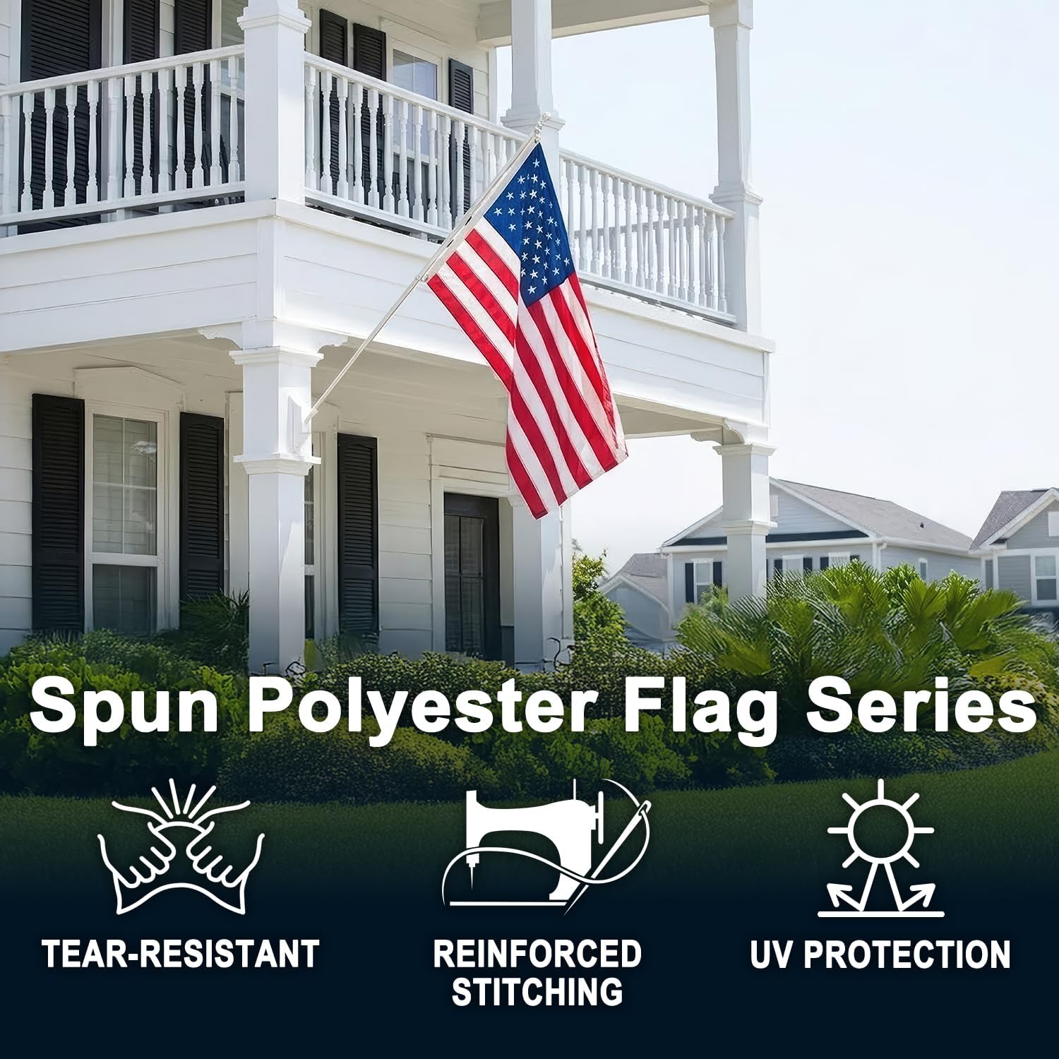 MVPRING American Flag 4x6 Ft for Outside, TearProof Series Heavy Duty Long Lasting & Super Tough | Fade Resistant Spun Polyester High Wind Outdoor US Flags | Embroidered Stars & Brass Grommets