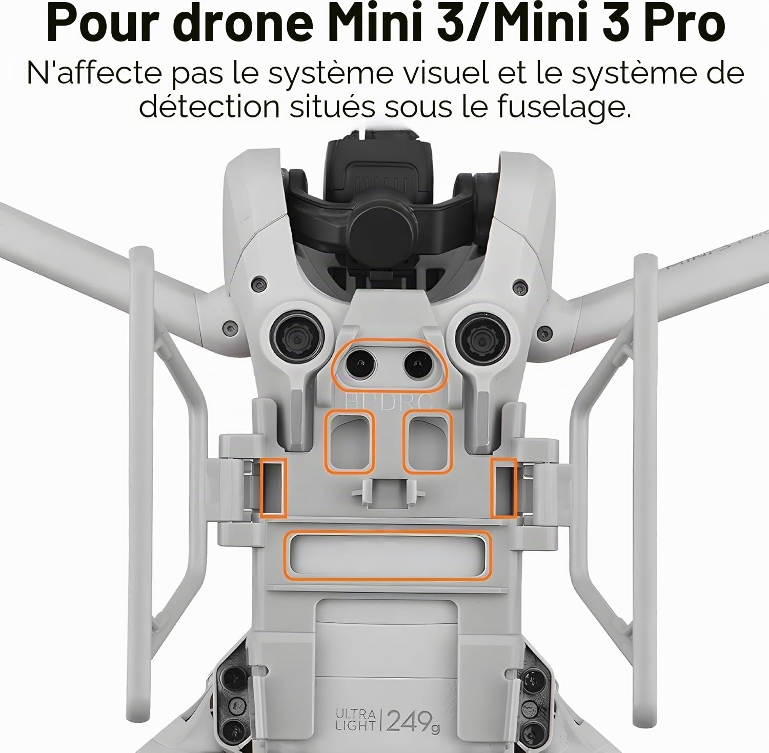 Kit de protection pliable pour drone Mini 3/3 Pro - Extension à libération rapide - Accessoires pour DJI Mini 3/3 Pro
