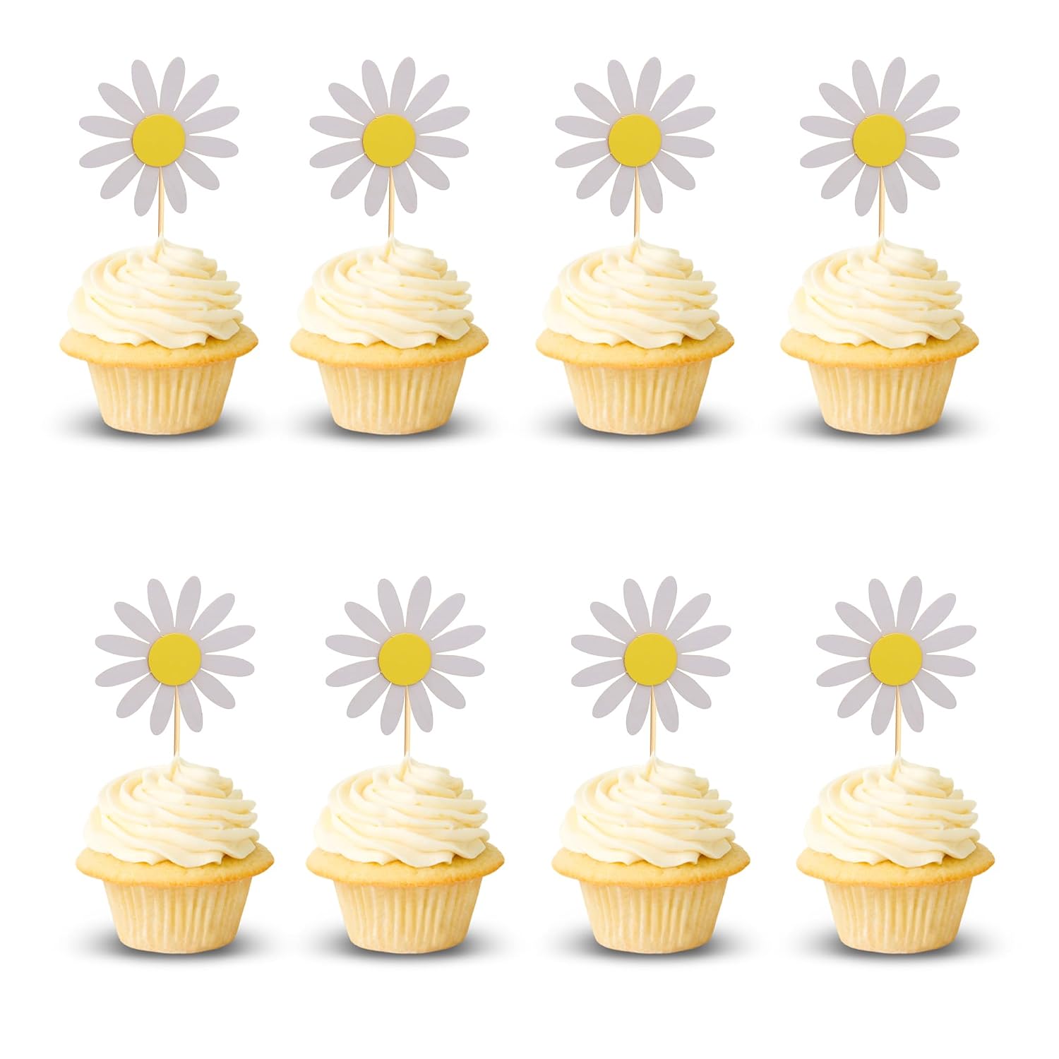24Pcs Hippie Party Happy Birthday Cupcake Toppers Glitter 60s Retro Boho Dasiy Flower Sun Peace Sign Hand Two Groovy Cupcake Picks for Hippie Retro Theme Birthday Party Cake Decorations