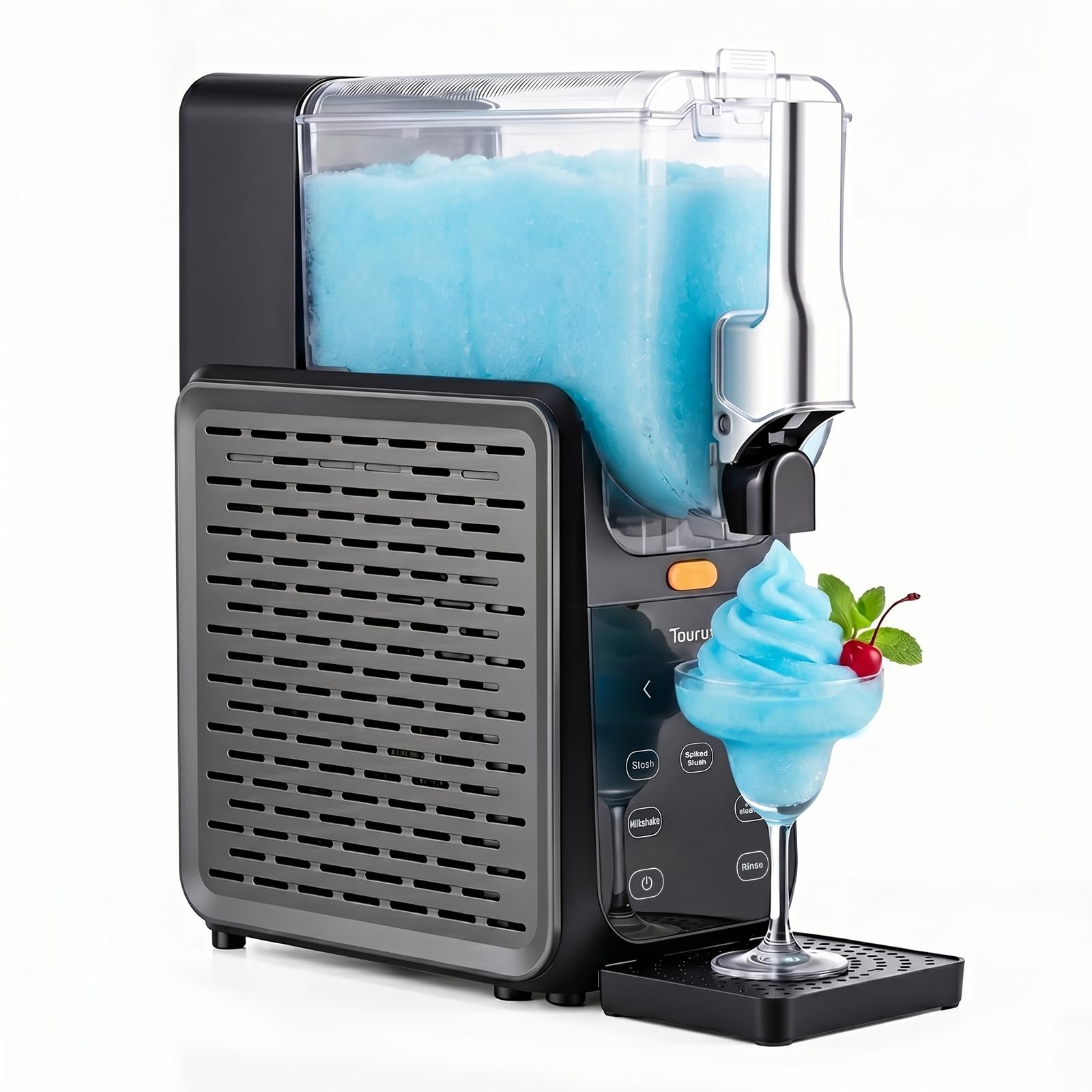 Máquina para granizados, depósito grande de 2,8 L, enfriamiento rápido de 15 minutos, retención de frío 24 horas, autolimpieza con un botón, 5 programas, máquina de hielo multifunción para