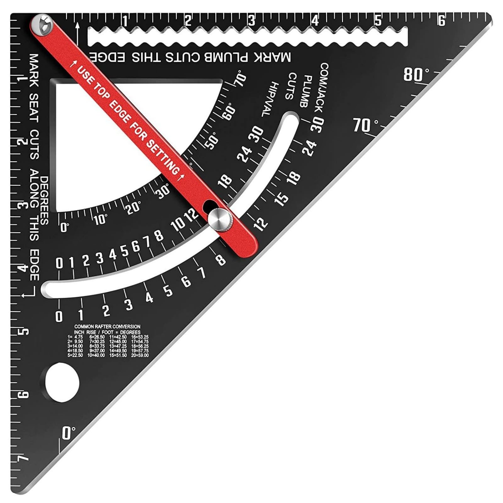 Square Aluminium Carpentry Ruler Woodworking Measurement Tool Adjustable Combination Framing Square Lightweight Aluminum Construction Measuring Scale