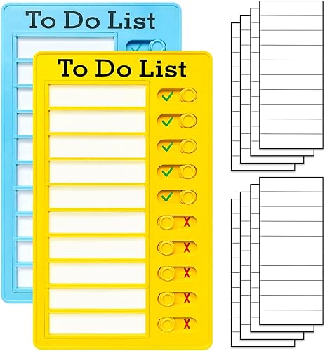 Miniatura 7 de Tabla de tareas de 2 piezas para niños, lista de tareas reutilizable, tabla de lista de verificación extraíble, lista de tareas portátil para