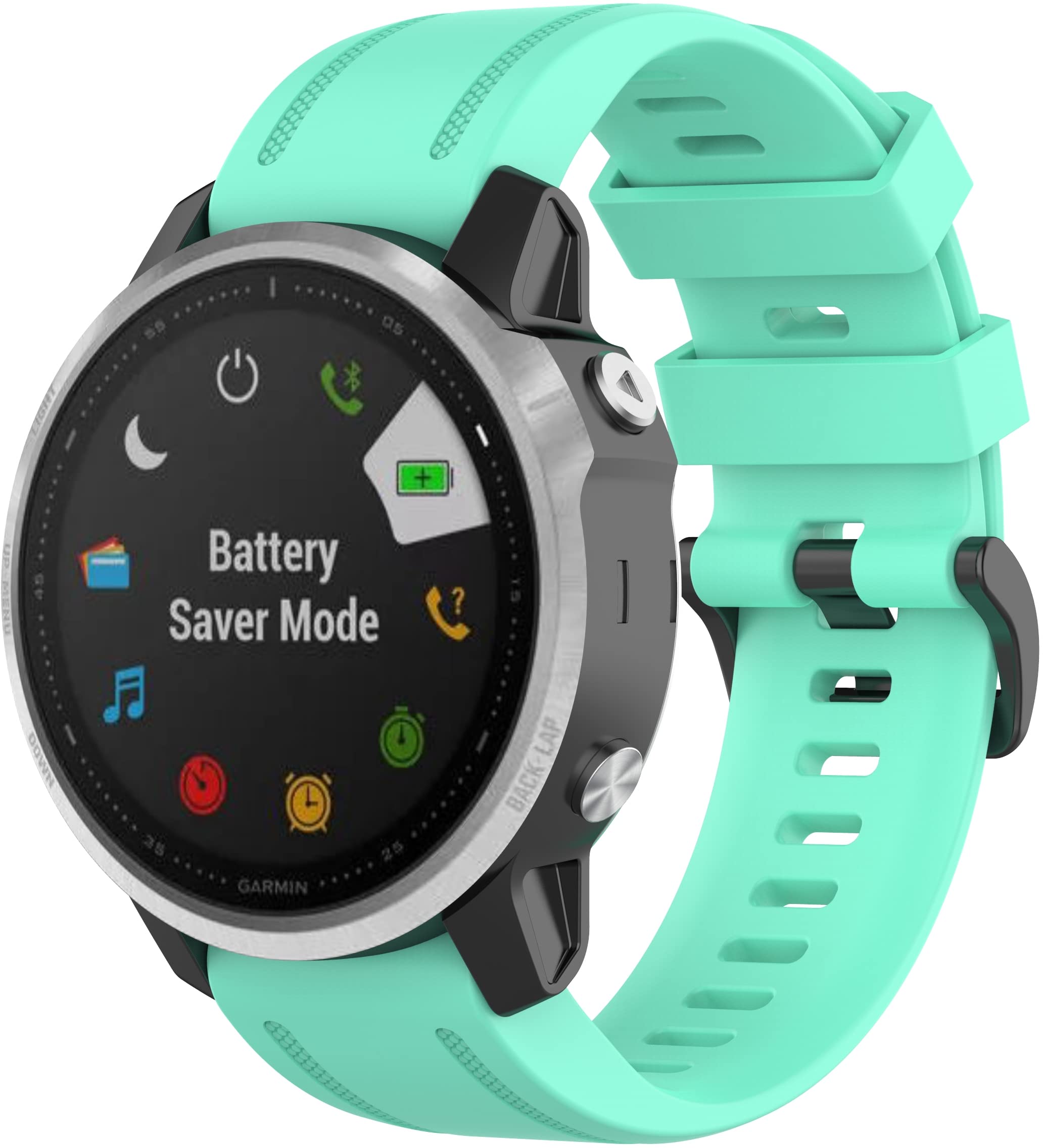 Chainfo Silicone Rubber Watch Strap with Buckle compatible with Garmin Fenix 5S / Fenix 6S / Fenix 7S / Instinct 2S / Fenix 6S Pro Band - Image 2