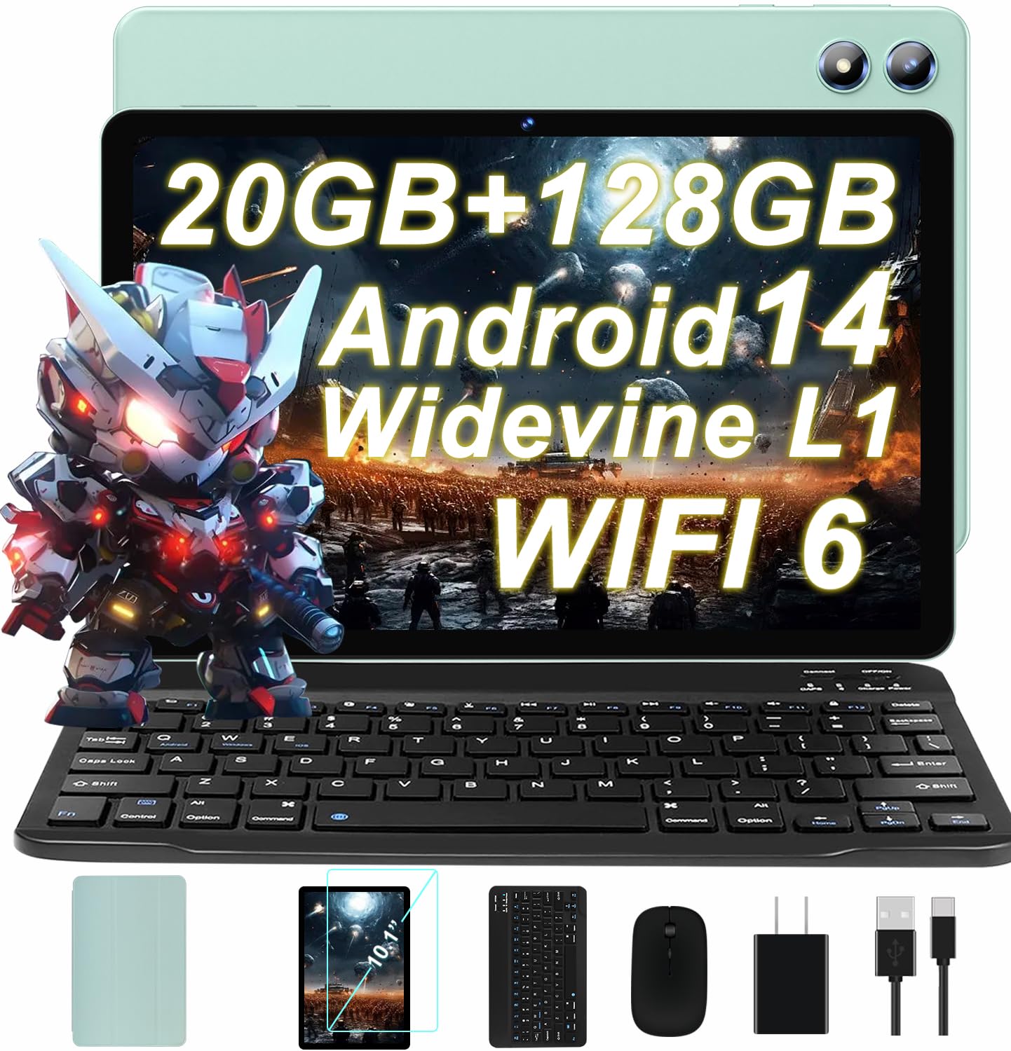 Amazon.com : 2025 Android 14 Tablet 20GB RAM 128GB ROM 1TB Expand