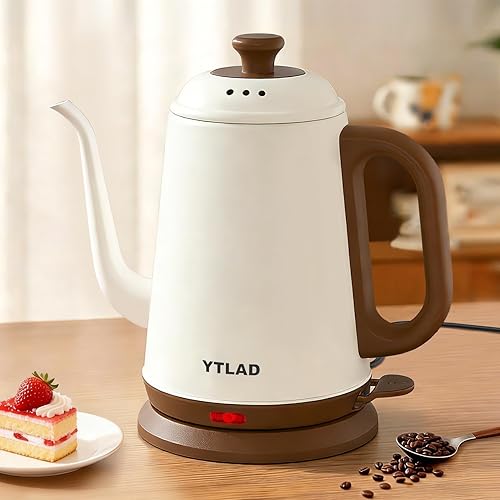 Gooseneck Electric Kettle 1L, 1000W Fast Boiling for Pour-Over Coffee