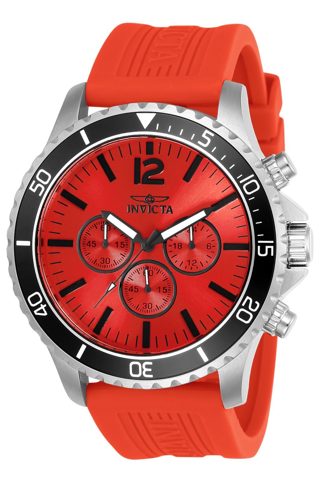 InvictaAnalog Red Dial Men's Polyurethane Band Watch-24391