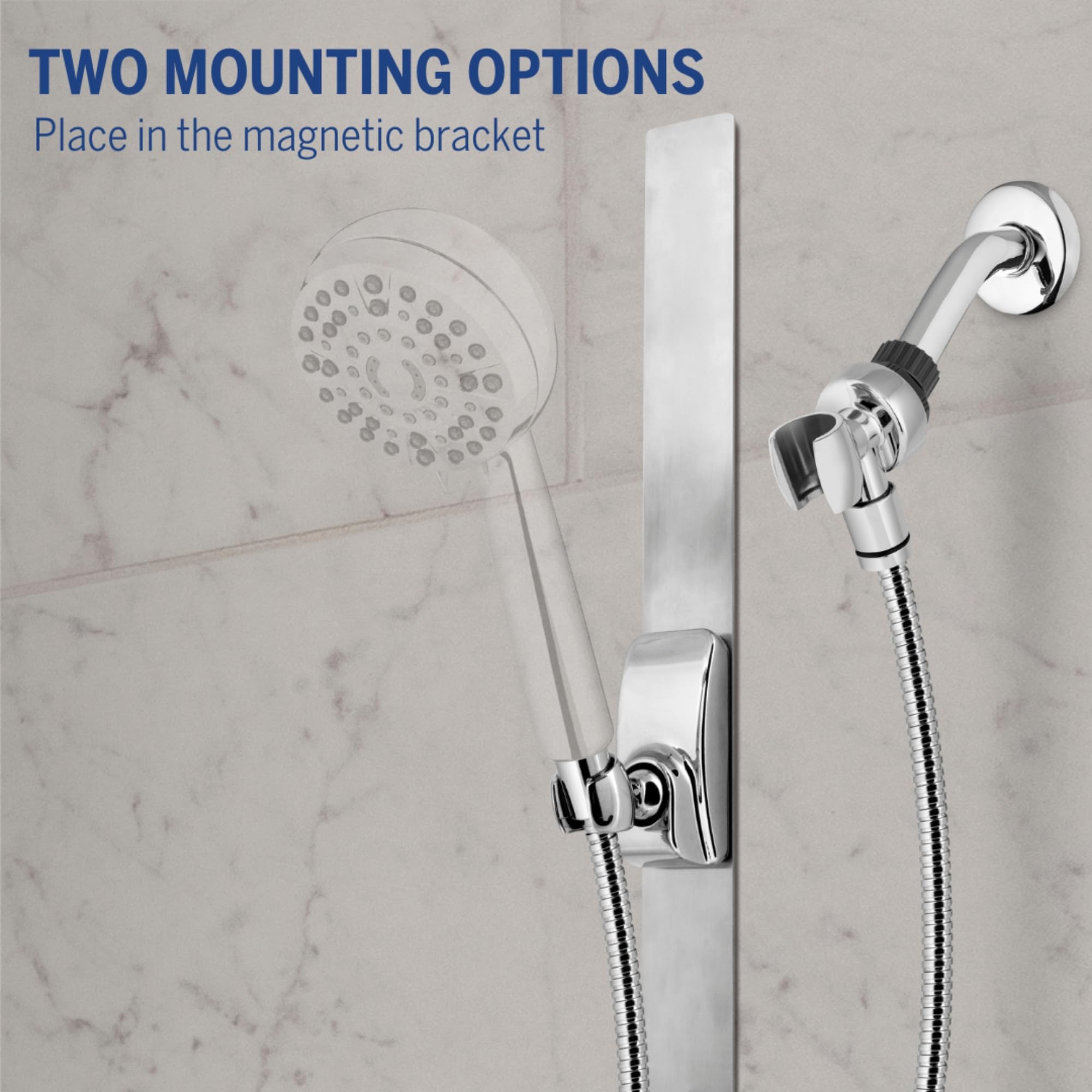 Waterpik Magnetic Slide Strip Accessory Kit Chrome - For Handheld Shower Heads not included - Height Adjustable — view 7