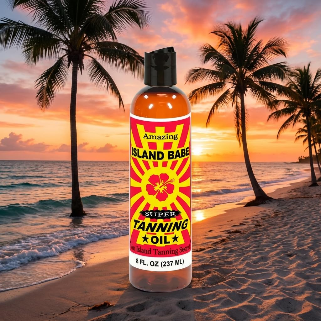 Island Babe Tanning Oil Original – 8 oz | Fast-Absorbing Moisturizing Sun Oil | Natural Oil Blend | Made in Texas