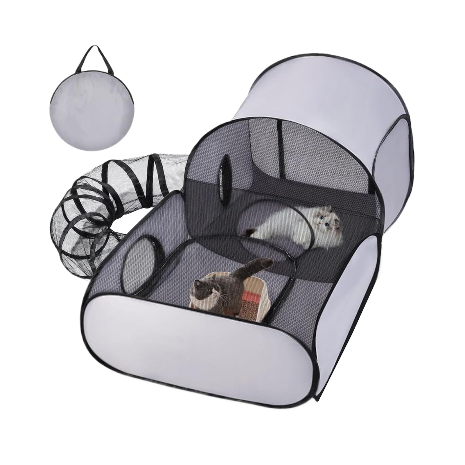 Corral para Gatos | Caseta Tienda y Corralito para Mascotas - Casa Plegable, Accesorios para Pequeñas Mascotas En Hogar, Camping Y Viajes