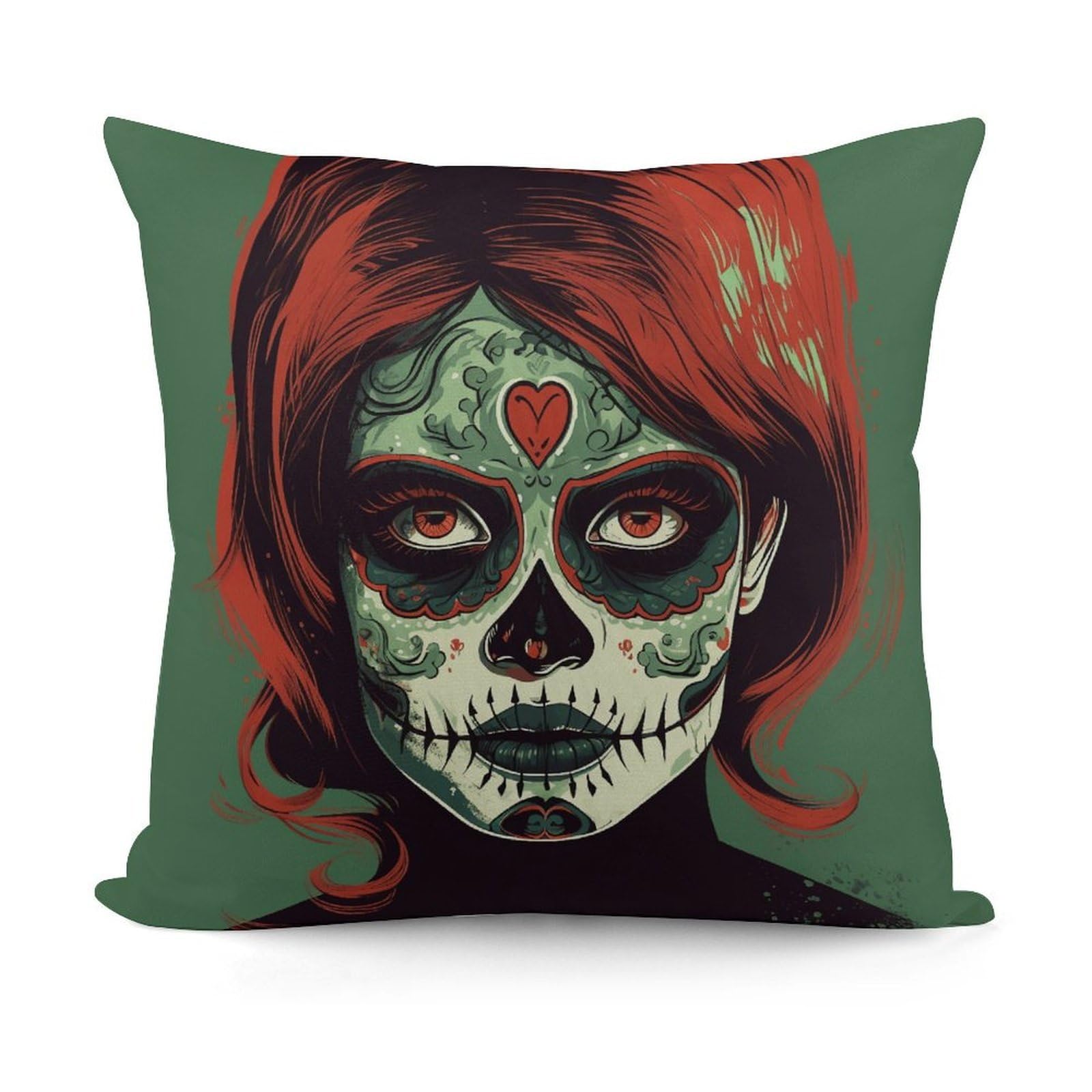 Adfgyerh Style Skull Makeup Decorative Pillow Covers, Throw Pillow Covers Soft For All Seasons, Pillowcases For Couch Living Room Sofa Bedroom 18X18 Inch