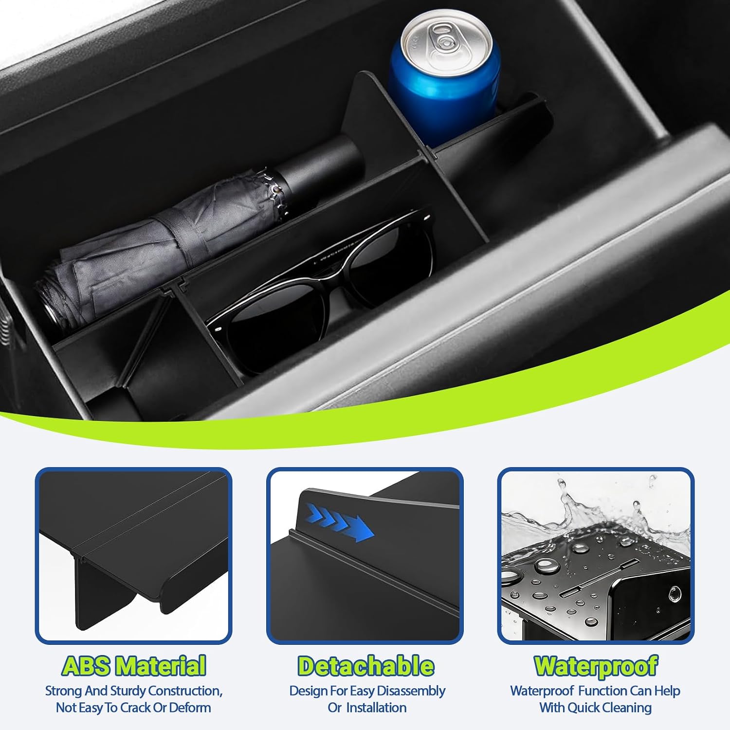 Glove Box Organizer Compatible with Ford Maverick 2026 2025 2024 2023 2022,Upgrade Glove Box Compartment Insert Storage Divider for Maverick Interior Accessories,Insert Tray Dividers Compartment
