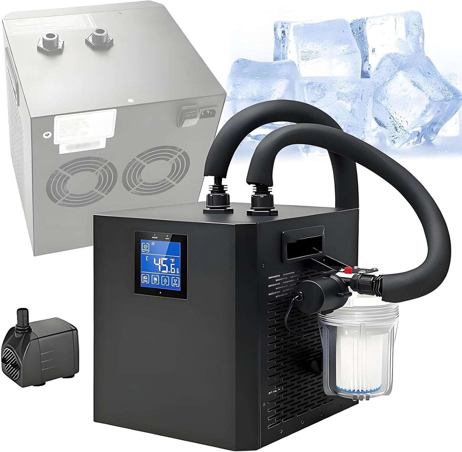 GYQSSD Cold Plunge Chiller for Tubs, Ice Bath Water Chiller with Filter and Water Pump, Ice Bath Recovery Cooling Chiller for Athletes & Adults for Home, Gym & Outdoor
