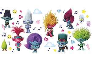 DreamWorks Trolls 3 Band Together with Glitter Wall Decal