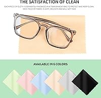 Vista 7 de 18 paquetes de paños de limpieza de microfibra (7" x 6") multicolor para lentes de anteojos, lentes de cámara, teléfonos celulares, portátiles