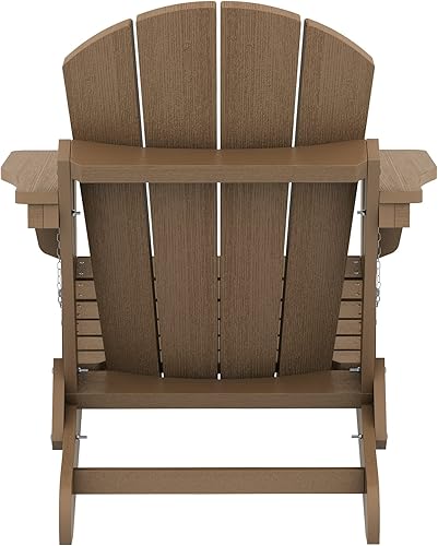 Miniatura 9 de SERWALL Adirondack - Juego de 2 sillas plegables, sillas para exteriores, sillas pintadas resistentes a la intemperie, para patio, terraza, jardín u