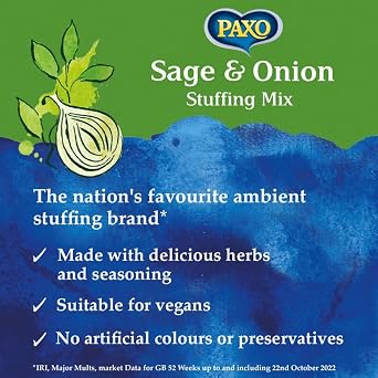 Paxo Sage and Onion Stuffing Mix - 85g - Pack of 4 (85g x 4)