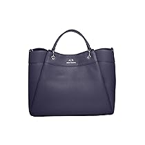 Armani Exchange Women’s Essential, Wave, Front Logo Shopping Bag, Sky Captain, Sky Captain, taglia unica