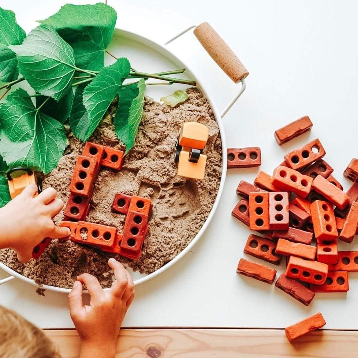 Guidecraft Little Bricks - 60 pc. Set: Builders Set for Construction and Stacking, Kids Educational Learning Toy