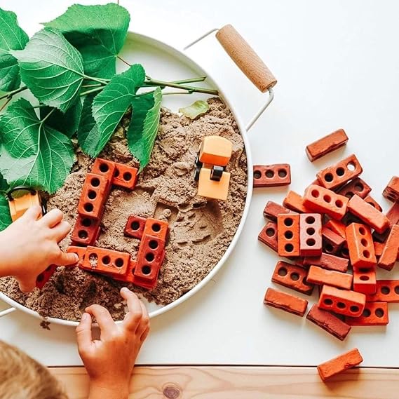 Guidecraft Little Bricks - 60 pc. Set: Builders Set for Construction and Stacking, Kids Educational Learning Toy