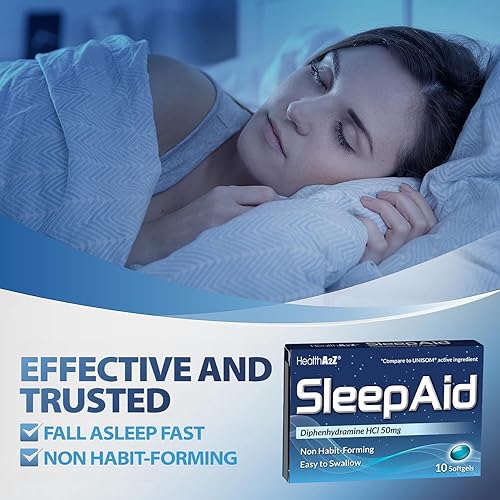 Vista 15 de HealthA2Z Ayuda para dormir, cápsulas blandas de difenhidramina, 50 mg, soporta un sueño más profundo y reparador (250 unidades)