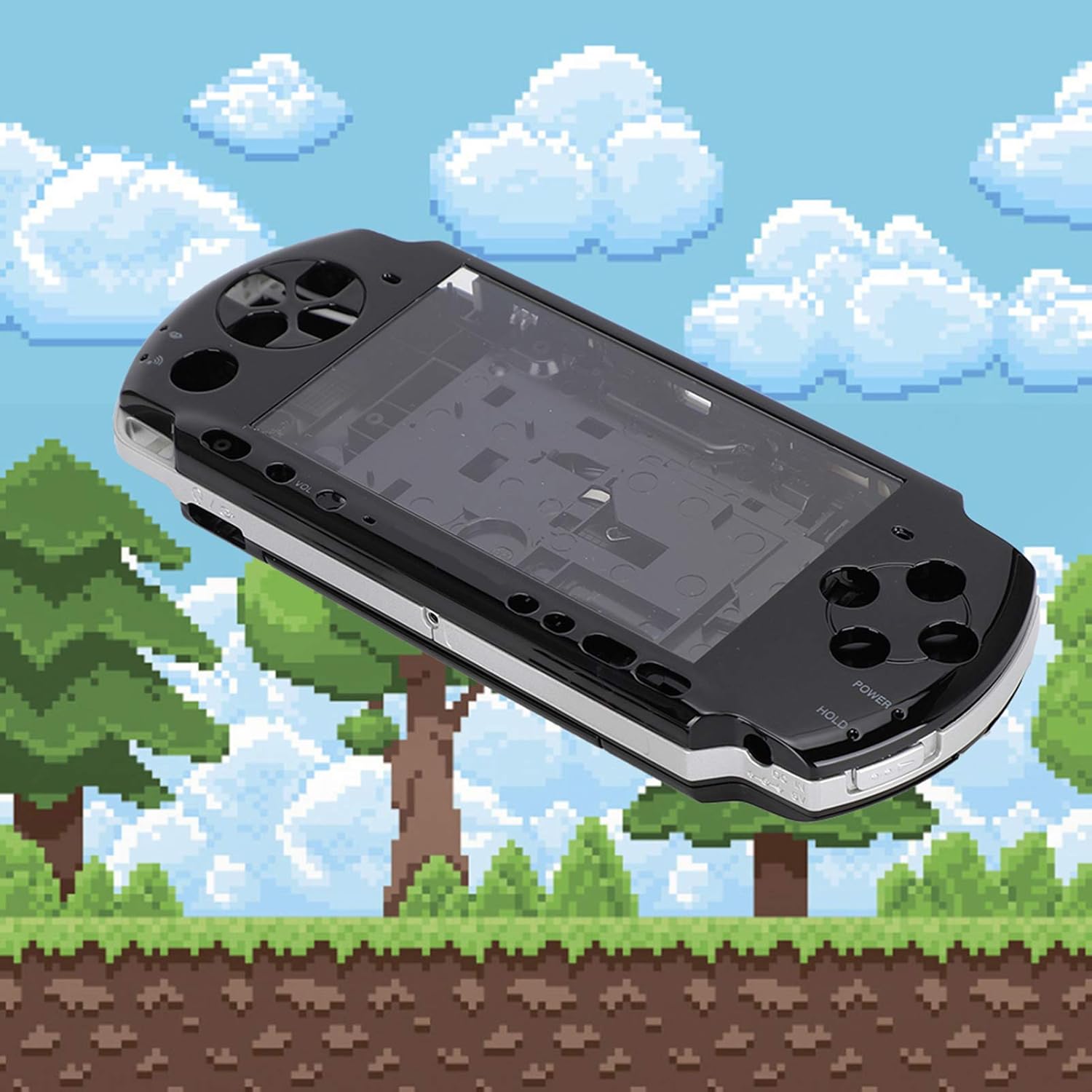 Zopsc Full Housing Shell Faceplate Case Parts Replacement for PSP3000, AntiScratch Portable Replacement Shell with Screwdriver.