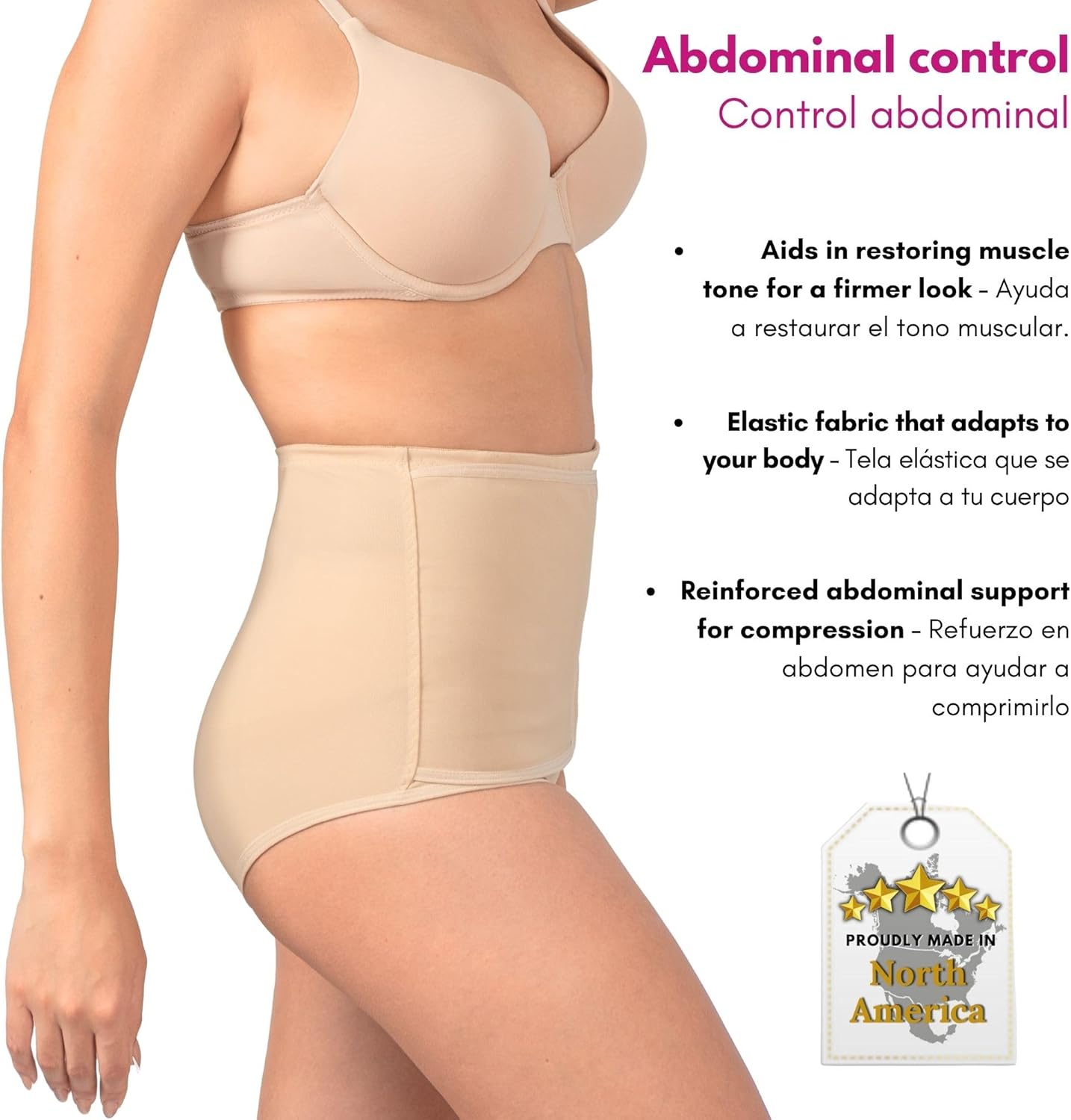 iMom Postpartum Belly Band - Tummy Control Underwear for Women High C Section Recovery Fajas Postparto para Mujer