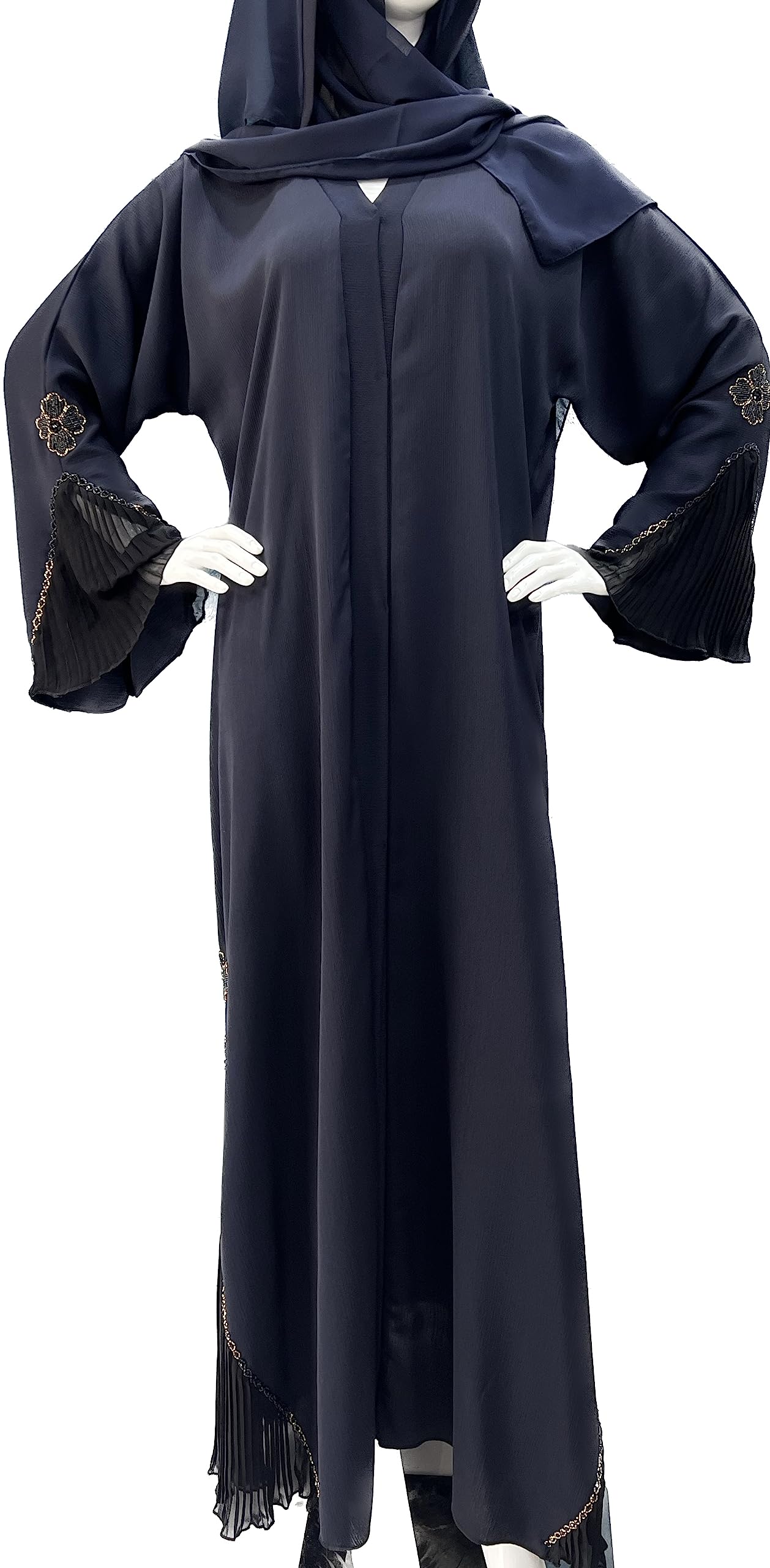 Aizah Fashion Women's Abaya, Open Model, Hijab included