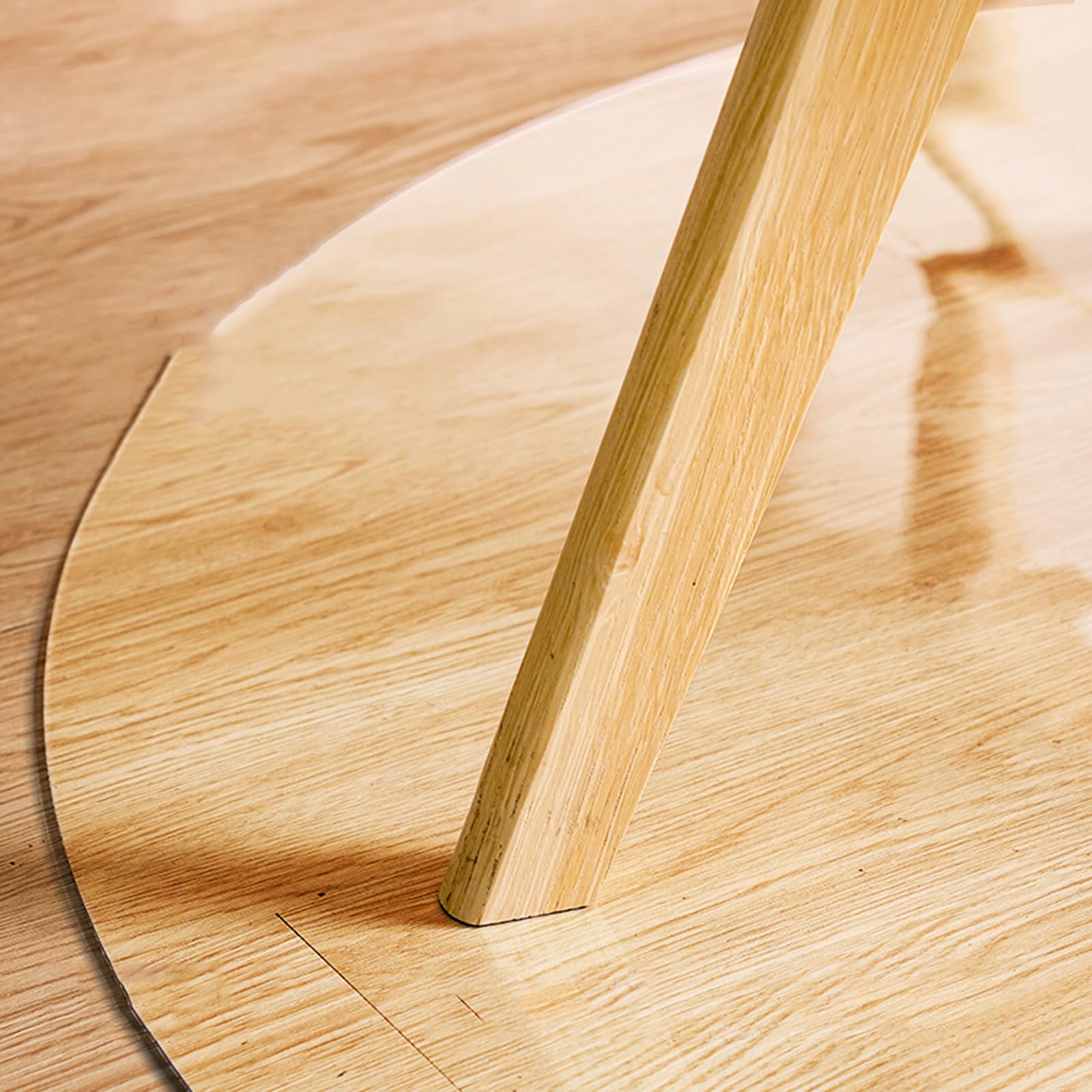 Chair Mat Carpet Protector Transparent Round,Durable Office Chair Mat for Low and Standard Pile Carpets,Hardwood Floor Mat Round Clear Carpet Protector Non-Slip PVC Floor Mat (45cm,1mm)