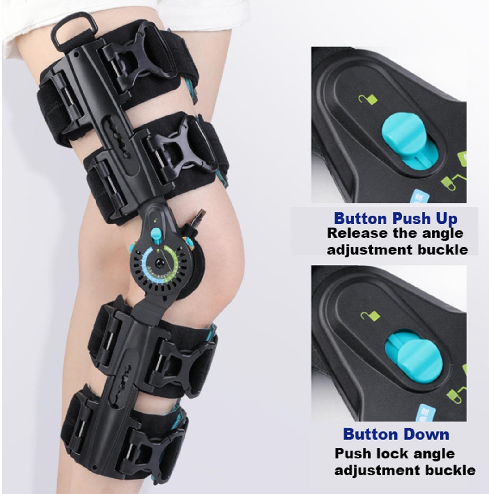 Orteza Stawu Kolanowego Na Zawiasach Stabilizator Ortezy Kolana Immobilizer Kolana Na Ból Kolana Dla Mężczyzn I Kobiet Na łzę łąkotki, Zapalenie Stawów,ACL,PCL,Chorobę Zwyrodnieniową Stawów