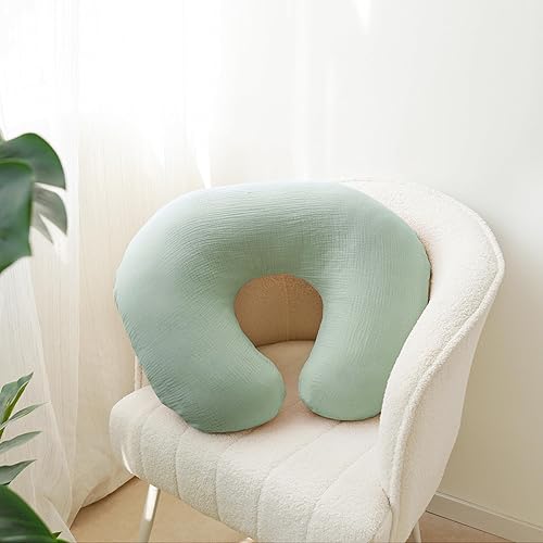 Miniatura 4 de Paquete de 2 fundas de almohada de muselina para lactancia, transpirables, 100% algodón, fundas para almohadas de lactancia estándar, fundas suaves