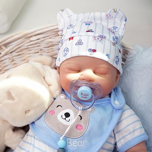 Miniatura 2 de MYREBABY Muñecas de bebé recién nacidas realistas de 20 pulgadas  Sweet Smile Real Life Realistic-Recién Nacido Suave Cuerpo Realista Muñecas Bebé