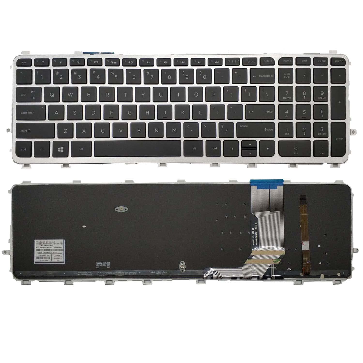 USA with Screwdriver US Layout Keyboard for HP Envy 15-J 17-J 15-j000 15-j100 15t-J000 15t-j100 15z-j000 17-j000 17t-j000, HP TouchSmart 15-J 15T-J 17-J 17T-J 15-J000 17-J000 with Backlight