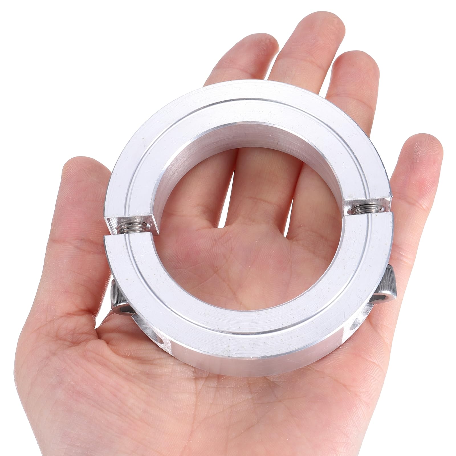 QUARKZMAN 4 Stück Doppelt Geteilte Klemmringe Für 1-7/8" Welle Zweiteilige Klemmringe 2-7/8" Außendurchmesser 11/16" Dicke Aluminiumlegierung Stellschrauben Geteilter Klemmring