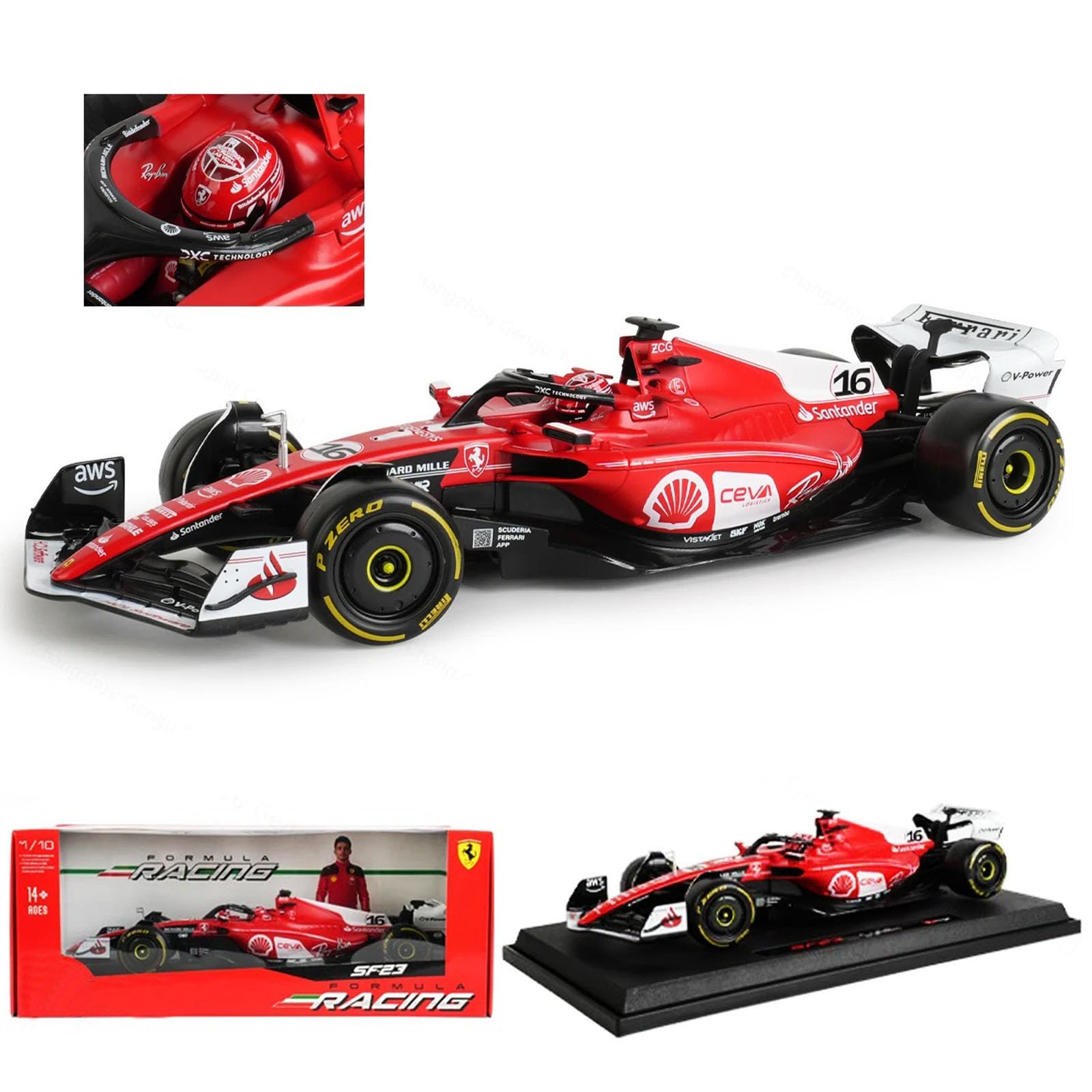 Modèle Auto 1:18 Looksmart Formule 1 Ferrari SF-23 Leclerc