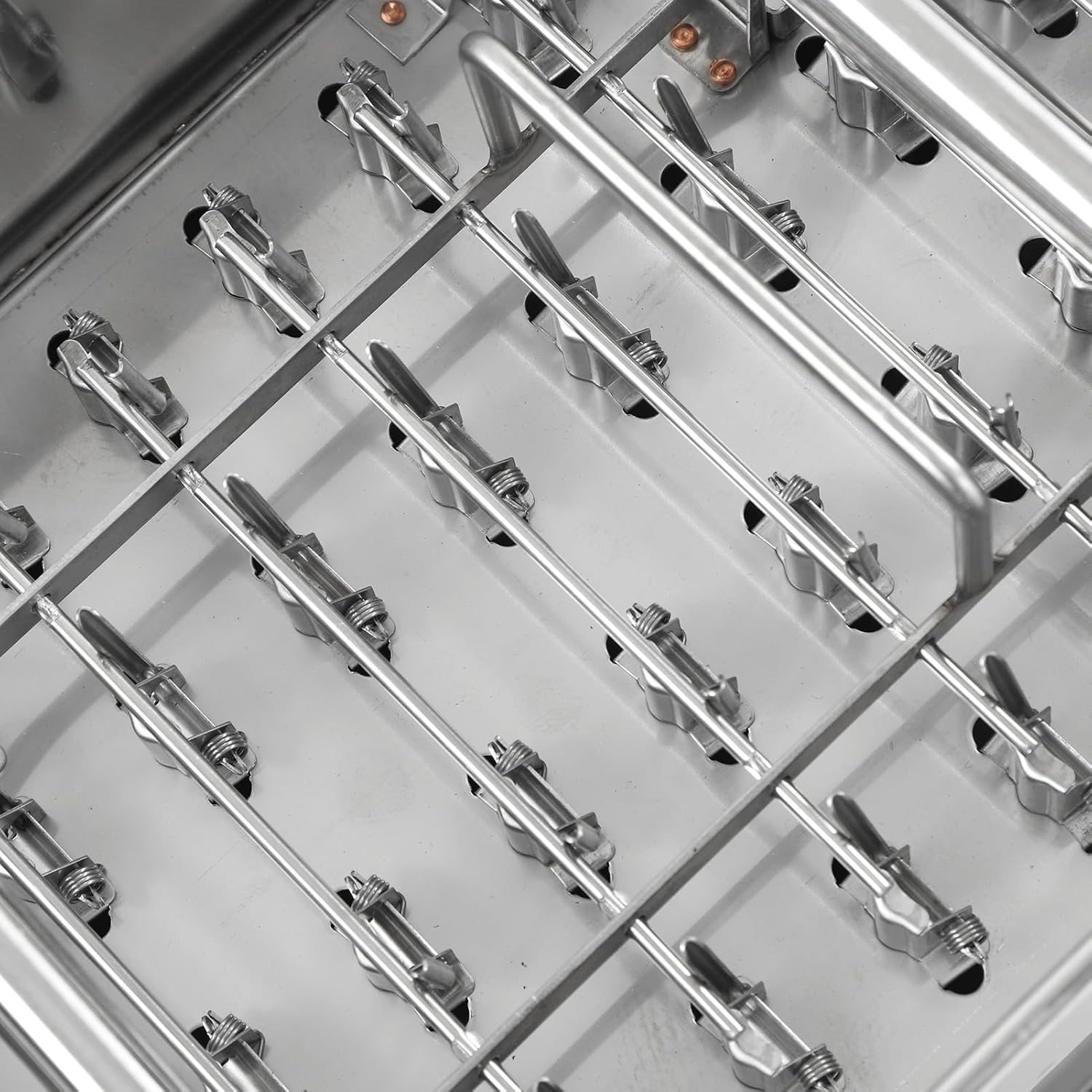 40Pcs Stainless Steel Ice Cream , DIY Reusable Rustproof Metal Ice Lolly , Frozen Ice Cream Maker Stick Holder with Pressure Plate