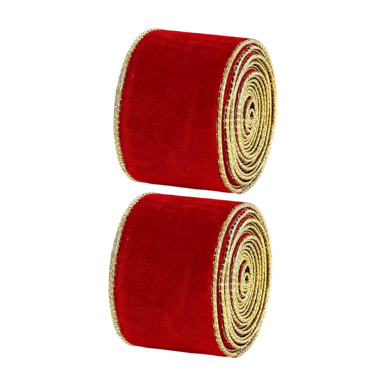 Msioytog Golden Trimmed Decoration Luxurious Christmas Ribbon Beautiful Wrapping for Seasonal Wreaths and Crafting Ribbon Gold Flocking