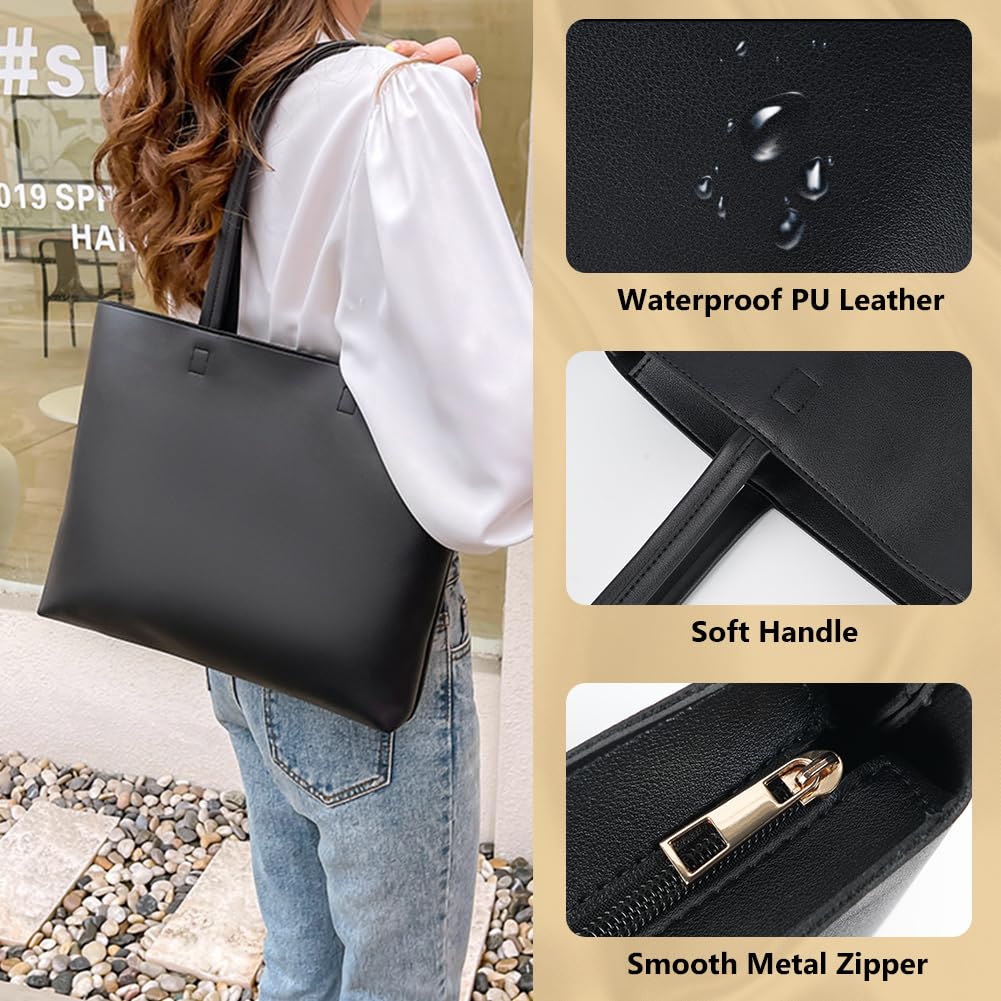 flintronic Borse Tote a Mano da Donna, Borse a Tracolla Donna in Pelle PU, Borse Tote Grande per Computer, Borse Shopper Donna Impermeabile, Borse a Mano per Shopping Viaggi Lavoro Ufficio