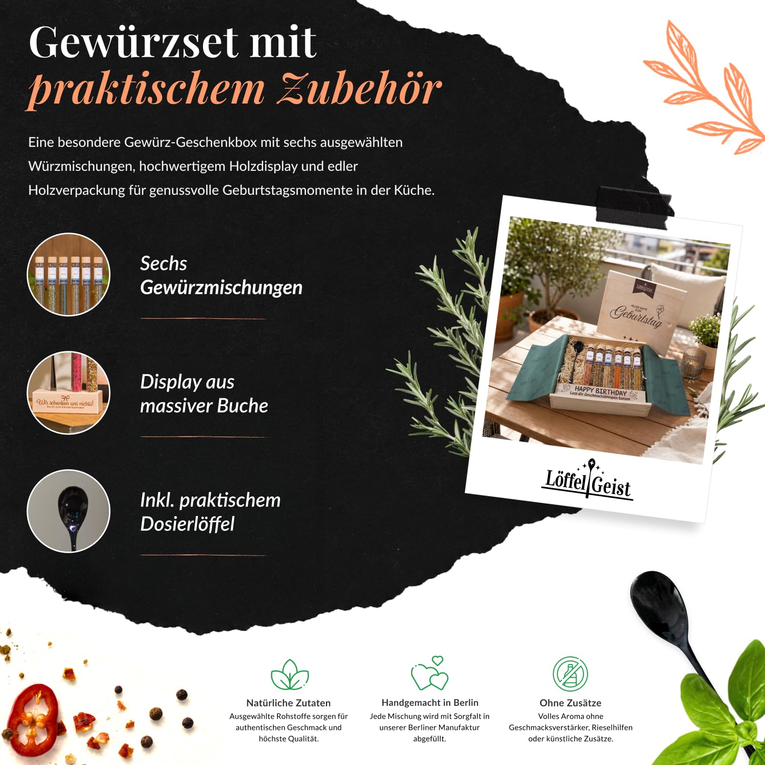 Löffelgeist® Gewürz-Geschenkbox Alles Gute zum Geburtstag