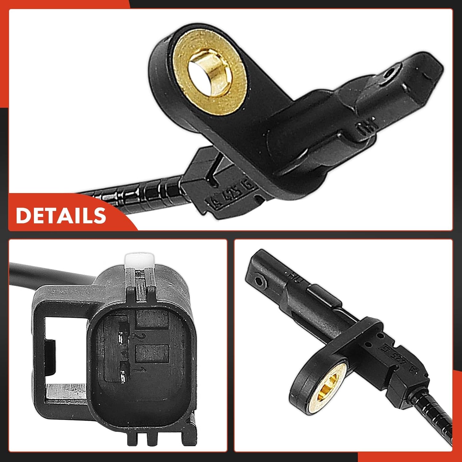 A-Premium ABS Wheel Speed Sensor Compatible with Land Rover, Jaguar Models - Range Rover Velar 2018-2023, F-Pace 2017-2023, Sport Utility - Front Driver and Passenger Side, 2-PC Set, Replace# LR140695