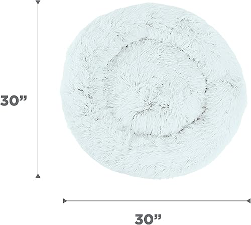Miniatura 8 de Best Friends by Sheri - The Original Calming Donut - Cama calmante en forma de dona para perros y gatos - Pelo largo, gris escarcha, M, 30 x 30