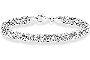 Sterling Silver Byzantine Bracelet: Timeless Italian Masterpiece for Women